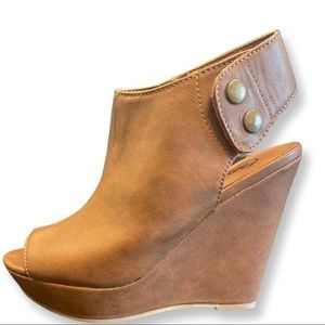 Candies khaki Summer wedges